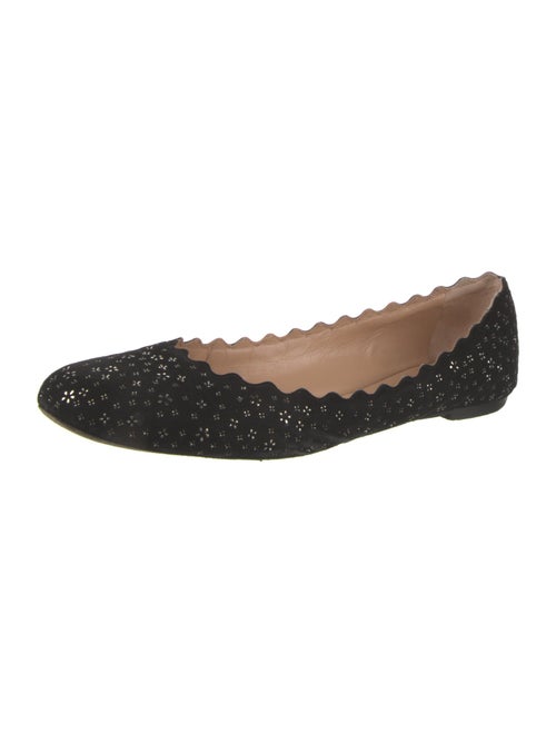 Chloé Suede Studded Accents Ballet Flats