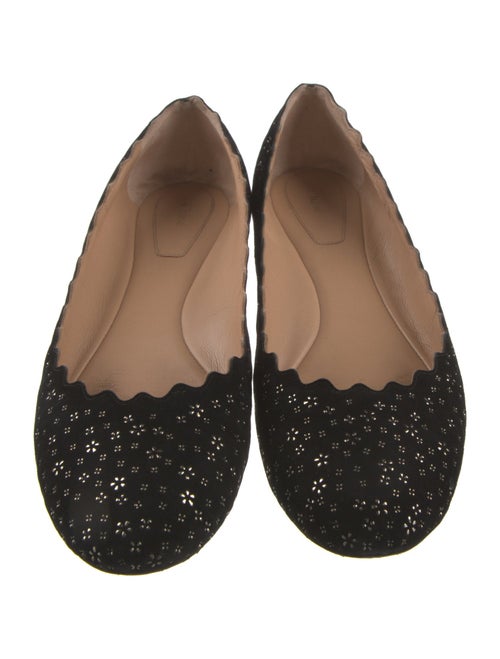 Chloé Suede Studded Accents Ballet Flats