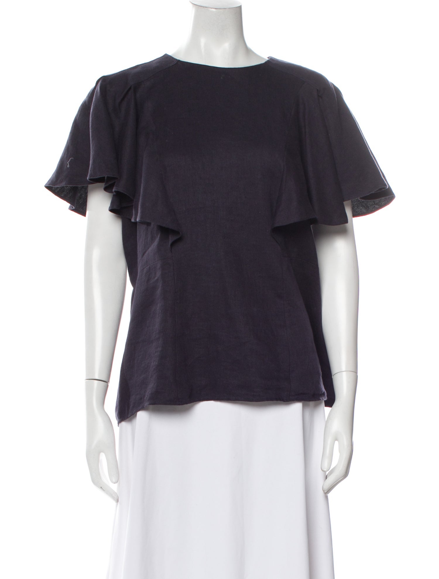 Chloé Linen Bateau Neckline T-Shirt