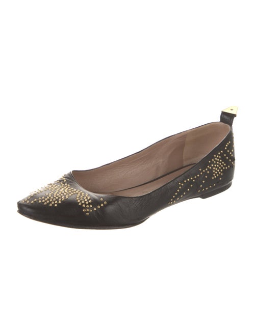 Chloé Leather Graphic Print Flats