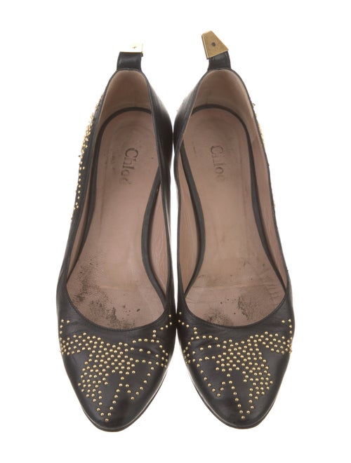 Chloé Leather Graphic Print Flats