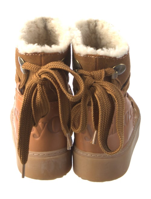 Chloé Suede Whipstitch Trim Boots