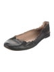 Chloé Leather Scalloped Accent Ballet Flats