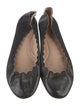 Chloé Leather Scalloped Accent Ballet Flats