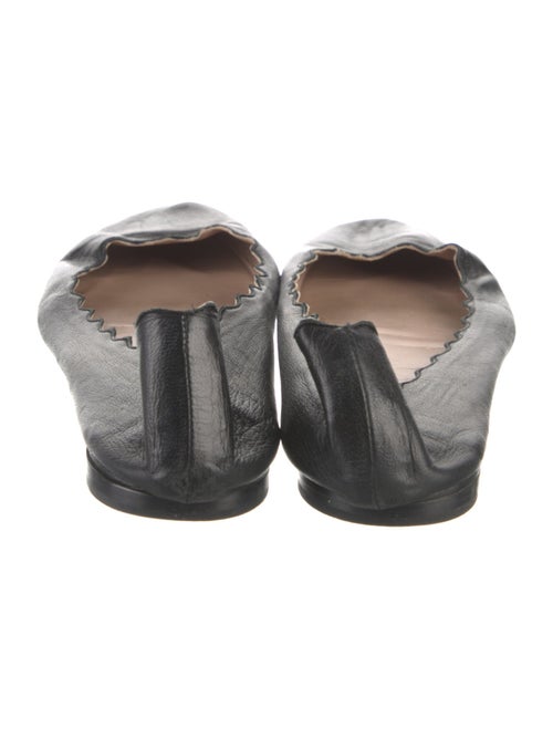 Chloé Leather Scalloped Accent Ballet Flats
