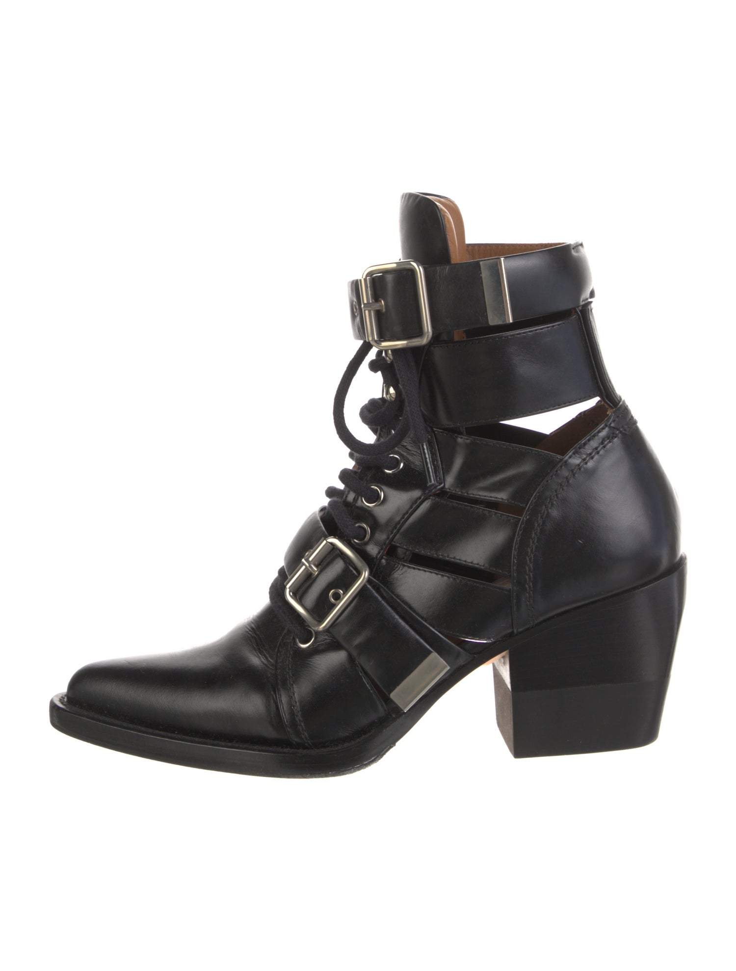 Chloé Leather Lace-Up Boots