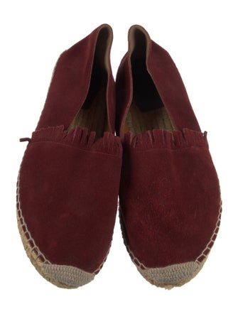 Chloé Suede Whipstitch Trim Espadrilles