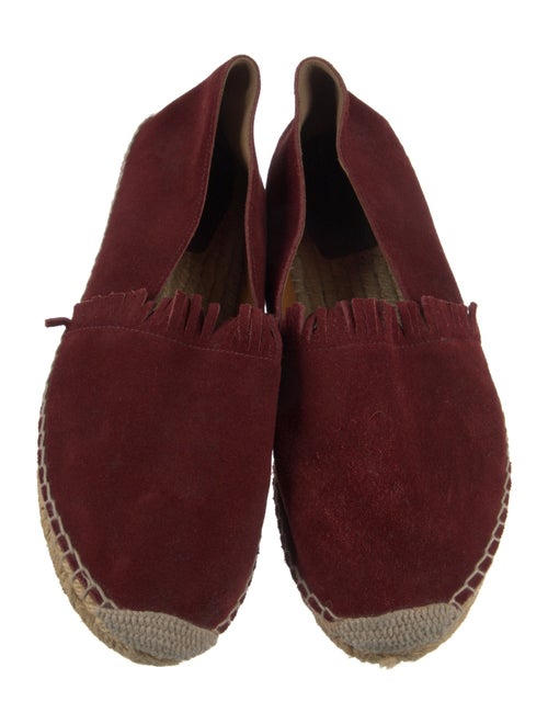 Chloé Suede Whipstitch Trim Espadrilles
