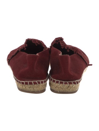 Chloé Suede Whipstitch Trim Espadrilles