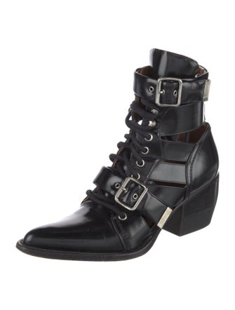 Chloé Leather Lace-Up Boots
