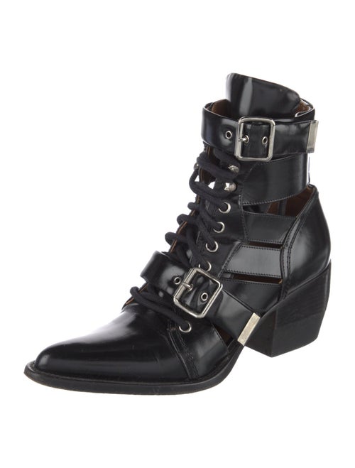 Chloé Leather Lace-Up Boots