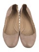 Chloé Leather Scalloped Accent Ballet Flats