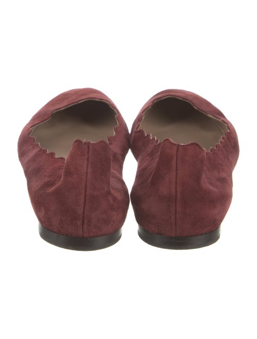 Chloé Suede Scalloped Accent Flats