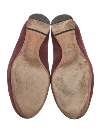 Chloé Suede Scalloped Accent Flats