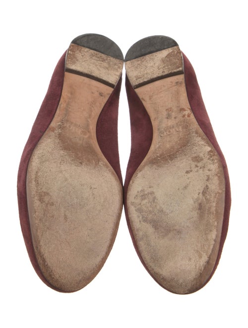 Chloé Suede Scalloped Accent Flats