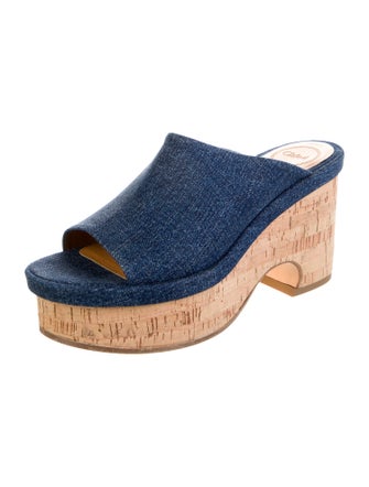 Chloé Denim Slides