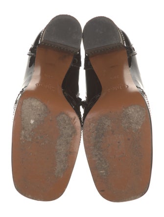 Chloé Patent Leather Lasercut Accents Boots