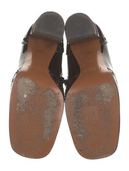 Chloé Patent Leather Lasercut Accents Boots
