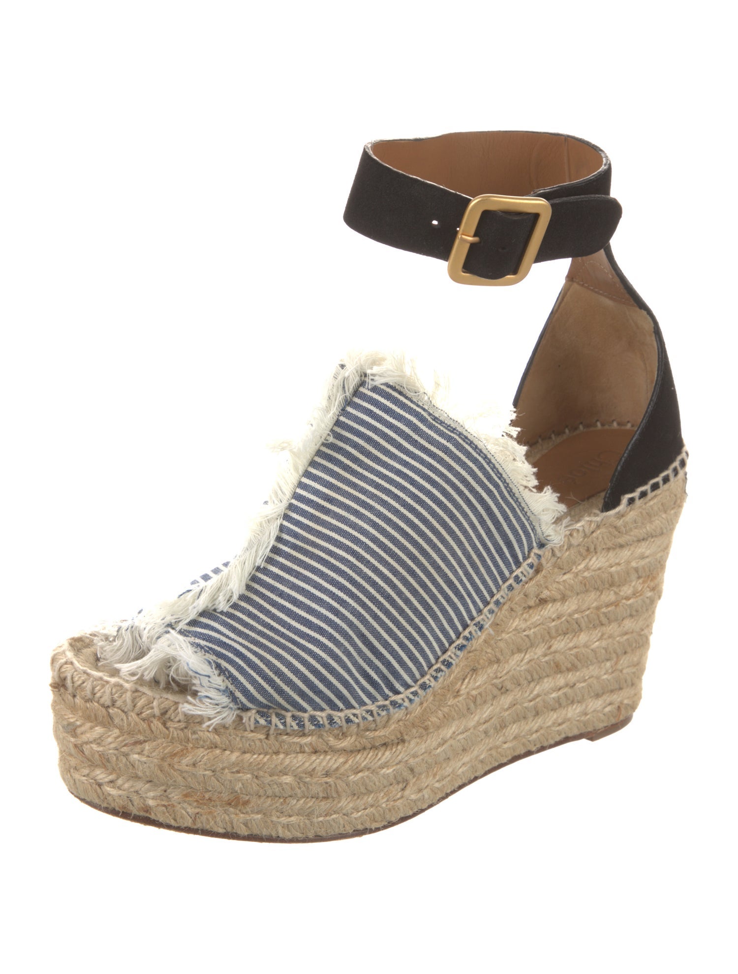 Chloé Suede Striped Pumps