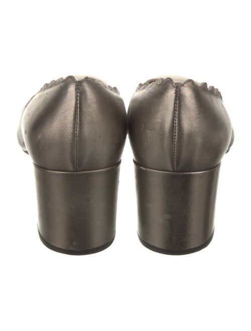 Chloé Leather Scalloped Accent Pumps