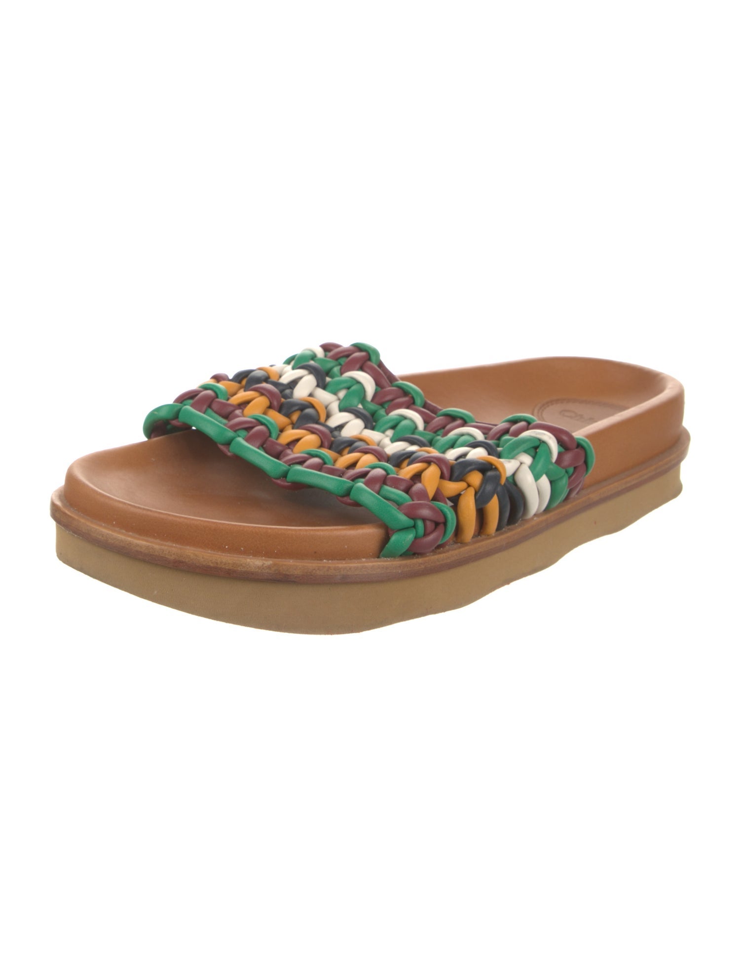 Chloé Leather Patterned Slides