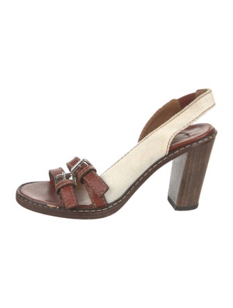 Chloé Canvas Slingback Sandals