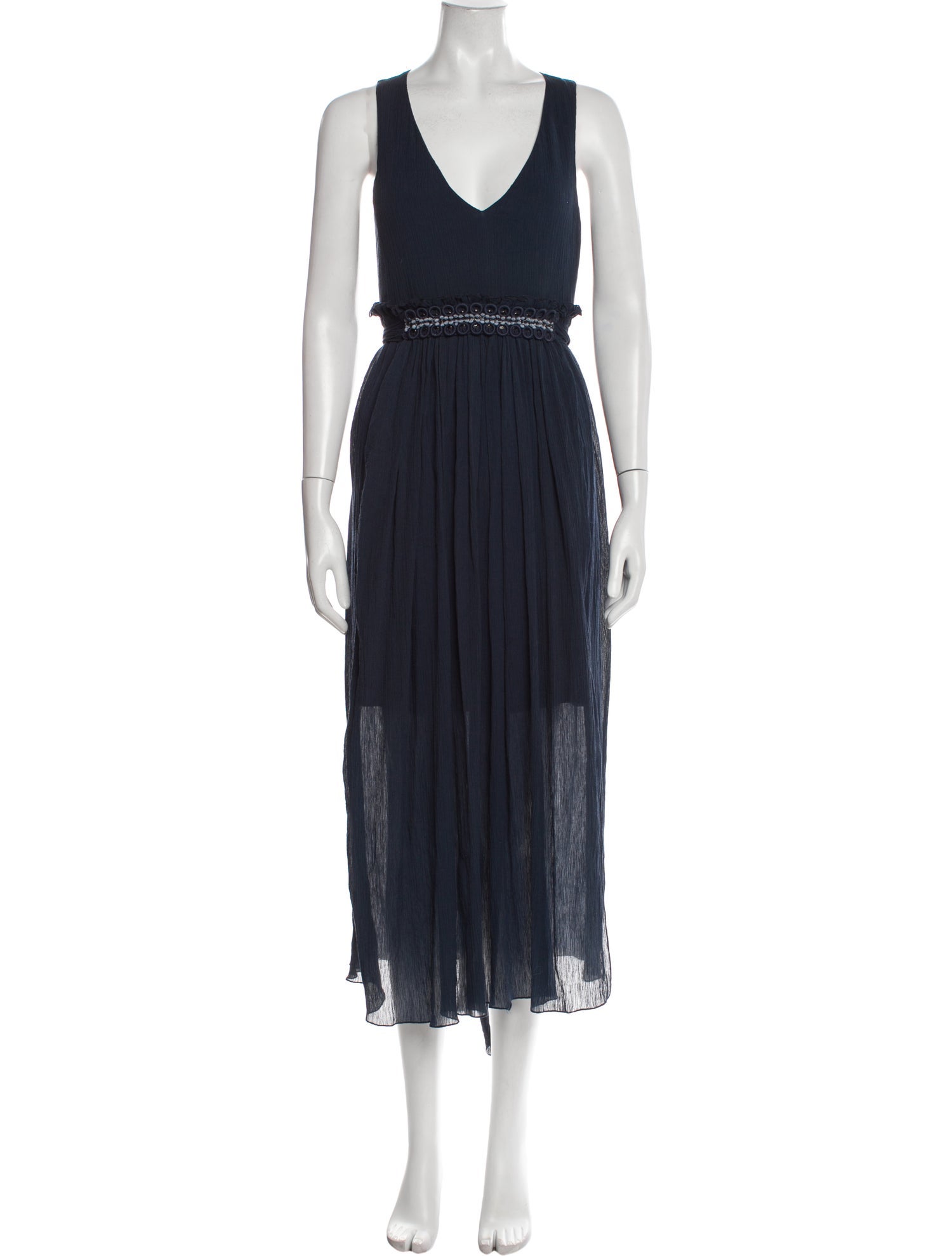 Chloé V-Neck Long Dress