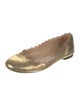 Chloé Leather Scalloped Accent Ballet Flats