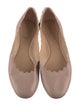 Chloé Leather Scalloped Accent Ballet Flats
