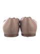 Chloé Leather Scalloped Accent Ballet Flats