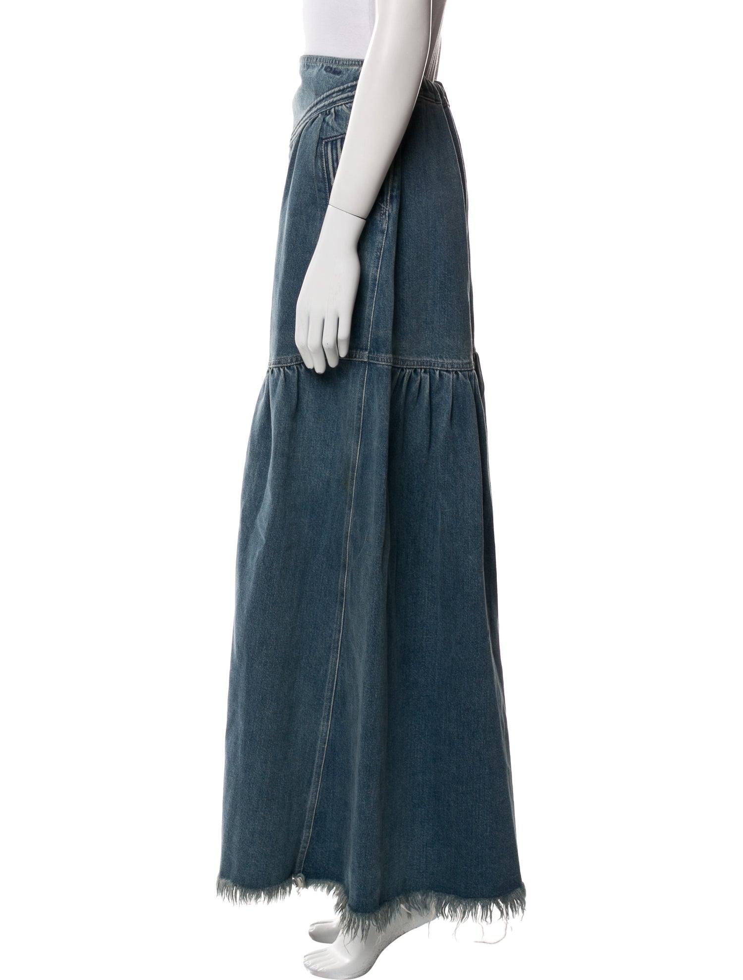 Chloé Raw-Edge Trim Midi Length Skirt