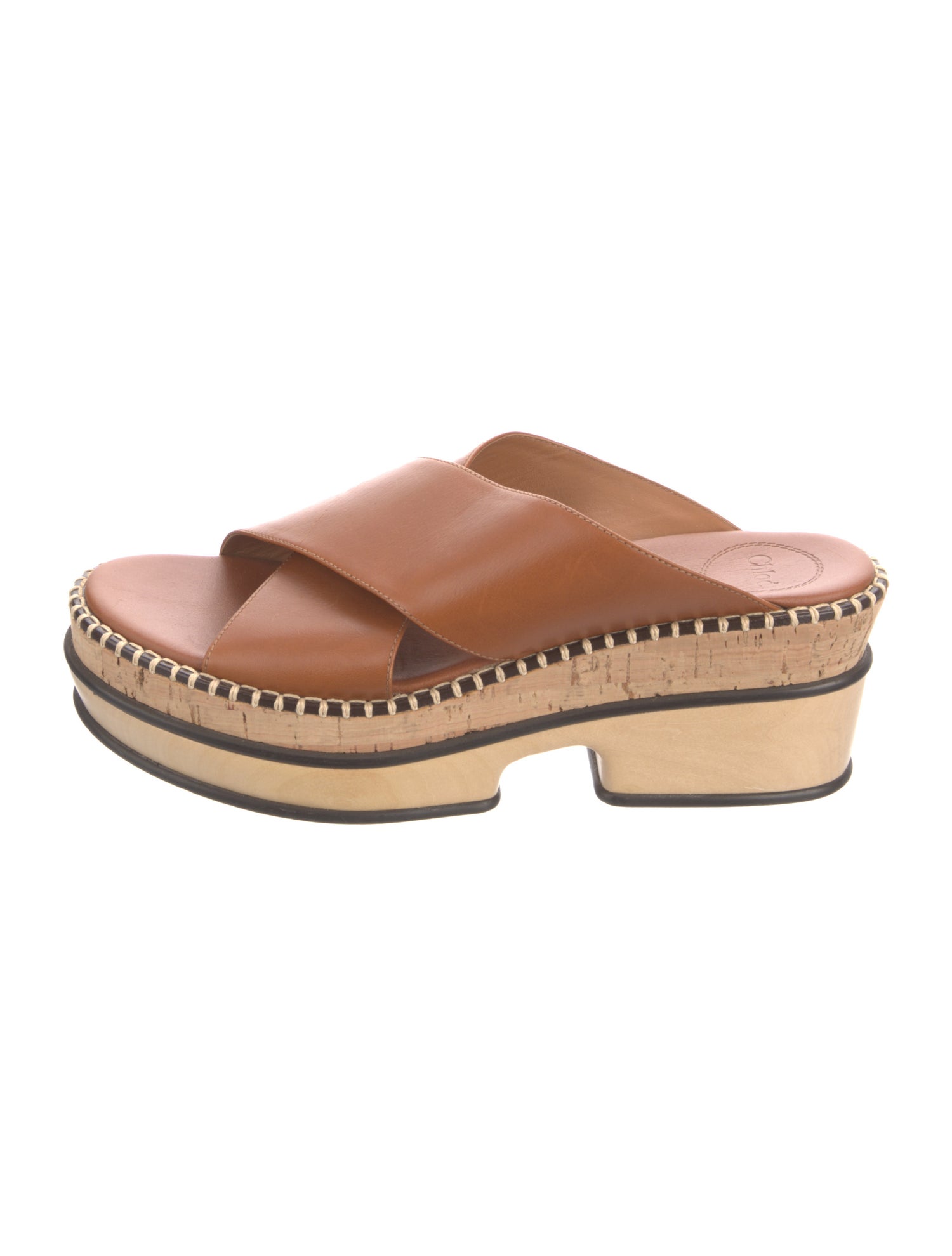 Chloé Leather Printed Slides