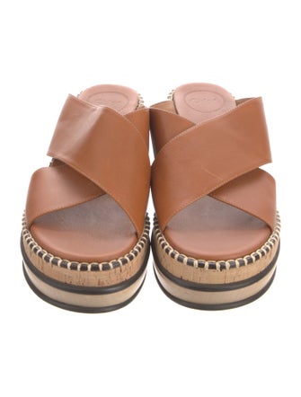 Chloé Leather Printed Slides