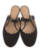 Chloé Suede Scalloped Accent Mules