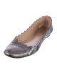 Chloé Leather Scalloped Accent Ballet Flats