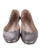 Chloé Leather Scalloped Accent Ballet Flats