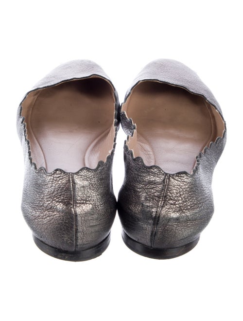 Chloé Leather Scalloped Accent Ballet Flats