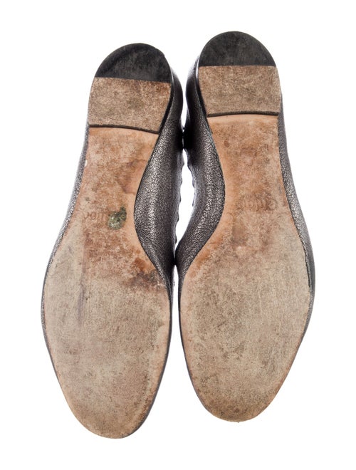 Chloé Leather Scalloped Accent Ballet Flats