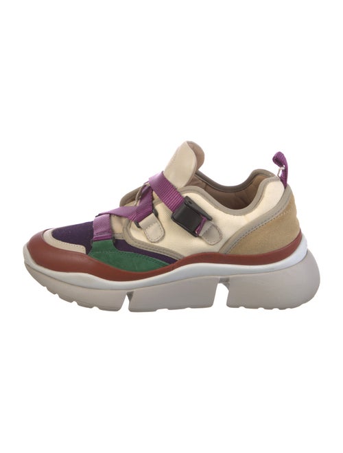 Chloé Mesh Colorblock Pattern Chunky Sneakers