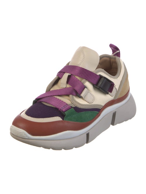 Chloé Mesh Colorblock Pattern Chunky Sneakers