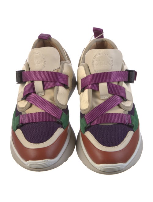 Chloé Mesh Colorblock Pattern Chunky Sneakers