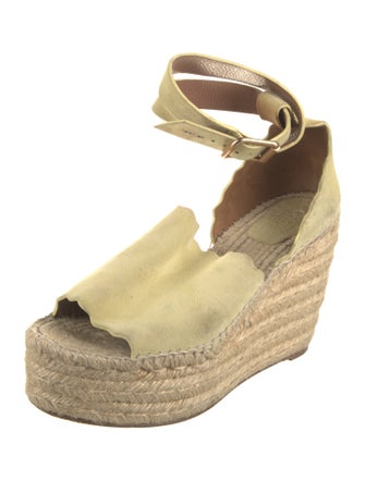 Chloé Suede Scalloped Accent Espadrilles
