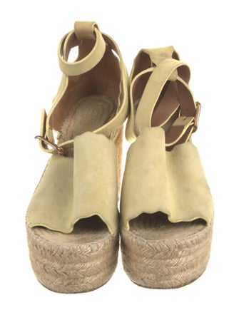 Chloé Suede Scalloped Accent Espadrilles