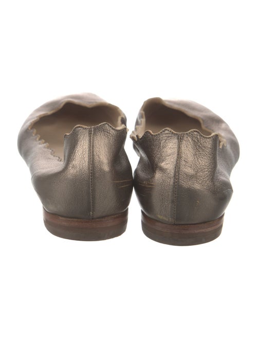 Chloé Leather Scalloped Accent Ballet Flats