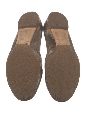 Chloé Leather Scalloped Accent Ballet Flats