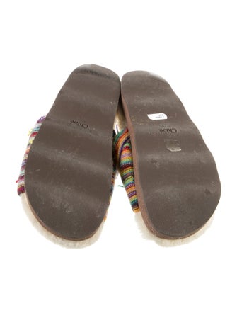 Chloé Printed Scalloped Accent Espadrilles