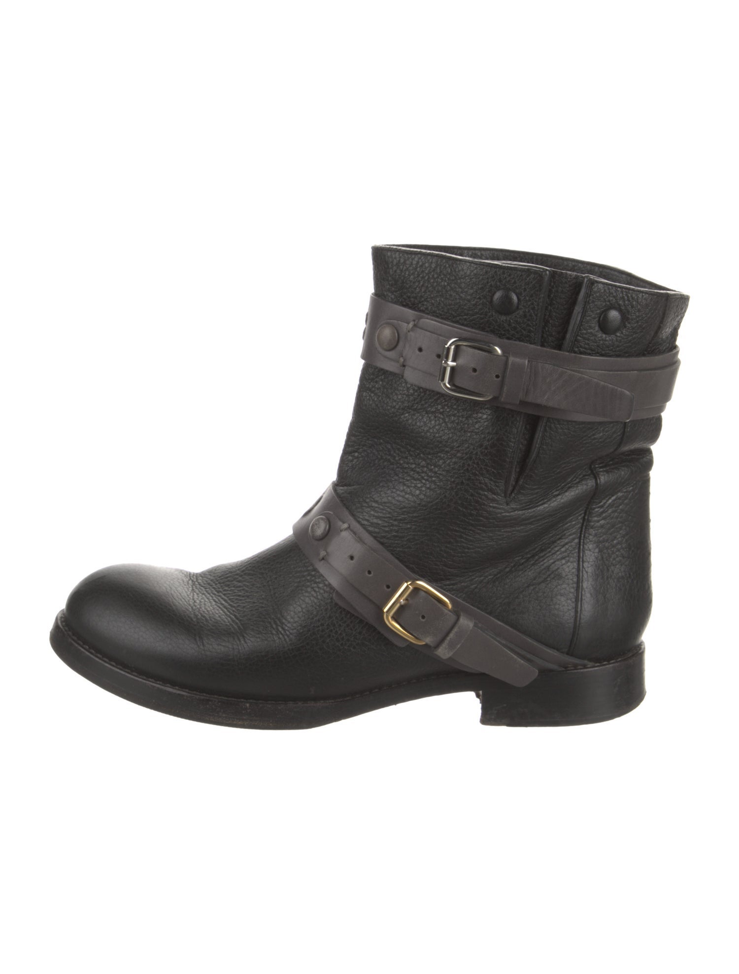 Chloé Leather Moto Boots