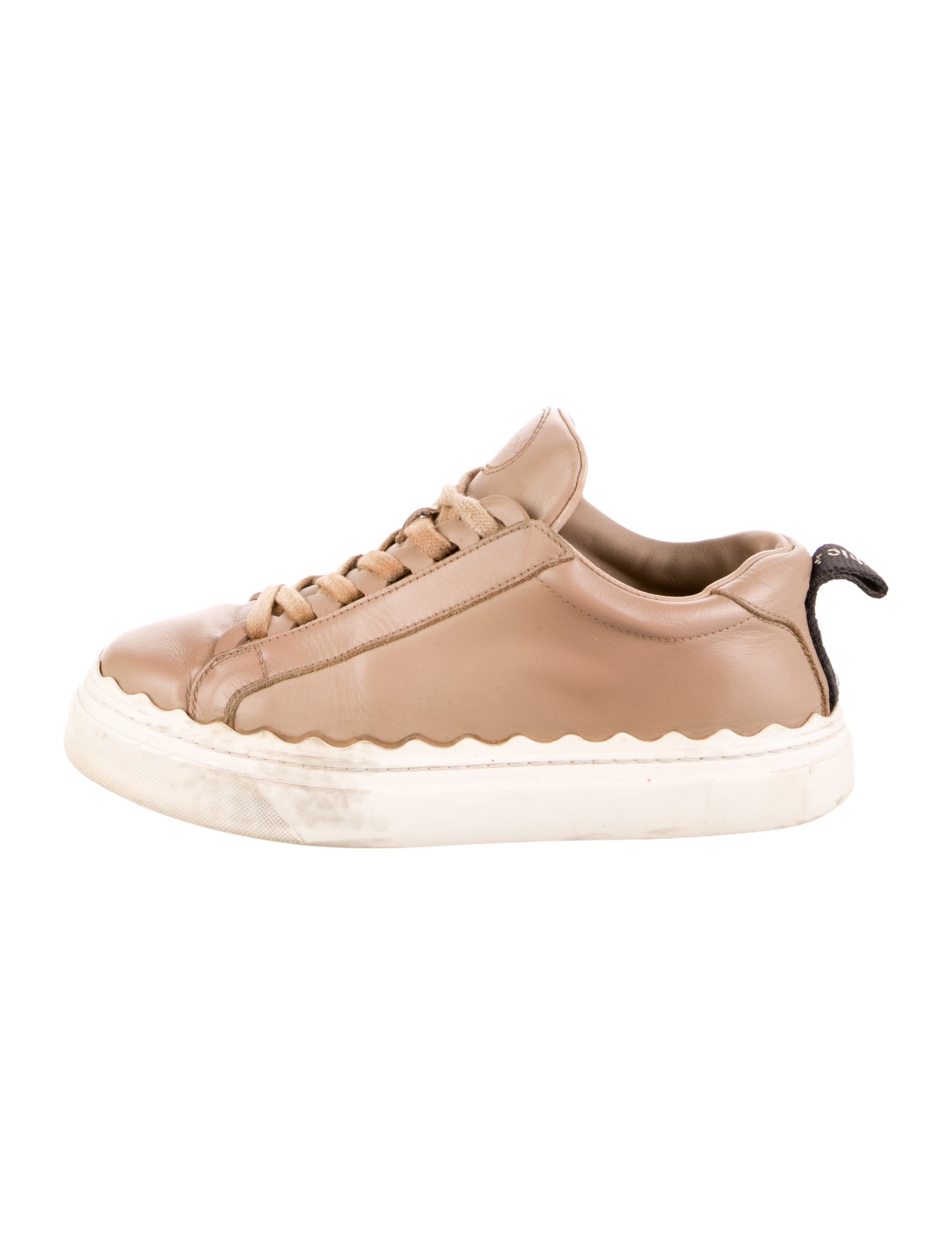 Chloé Leather Colorblock Pattern Sneakers