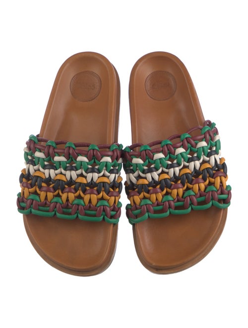 Chloé Leather Printed Slides