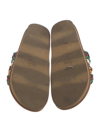 Chloé Leather Printed Slides